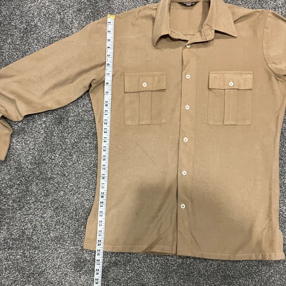 DaVinci tan button up shirt women’s - Picture 6 of 7